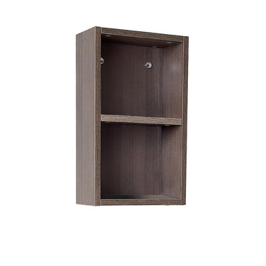Fresca Gray Oak Bathroom Linen Side Cabinet w/ 2 Open Storage Areas Linen Cabinet Fresca